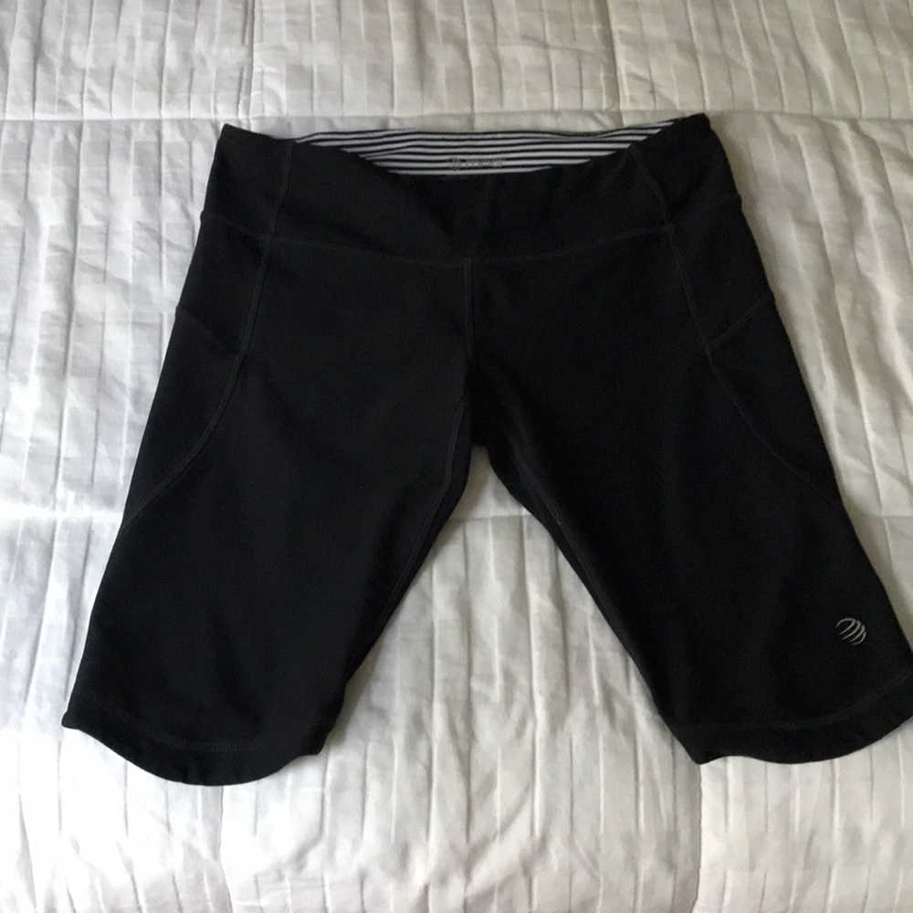 Exercise spandex shorts.